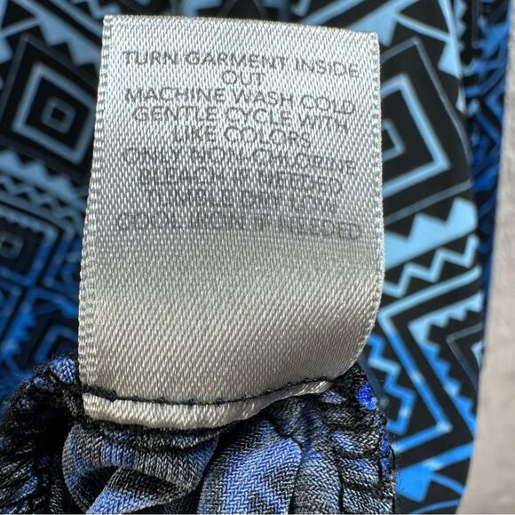 CJ Banks Slinky Flowy Tunic Stretch Blue Printed Ombré‎ 3/4 Sleeves Women’s 2X - Picture 4 of 8